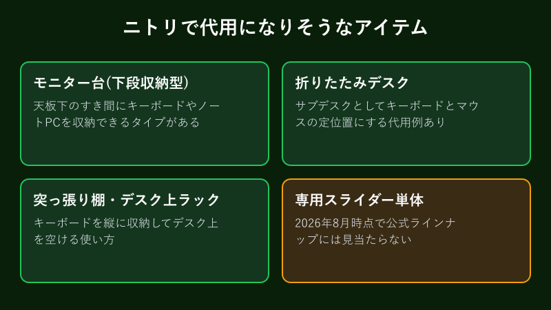 ニトリの代用アイテム比較カード
