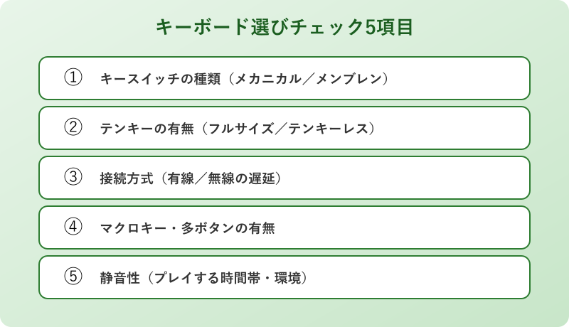 FF14向けキーボード選びチェック5項目
